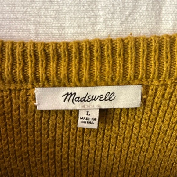 Madewell Mustard Yellow Crew Neck Sweater - Picture 3 of 3